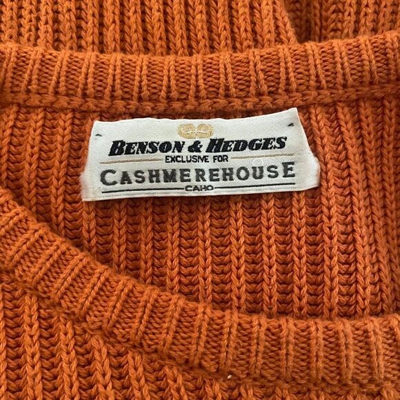 Benson & Hedges Exclusive for Cashmerehouse orange sweater - Picture 4 of 4